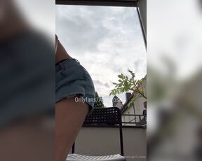 April Rose19 TS aka april-rose - 08-03-2024 OnlyFans Video - I was getting some fresh air on the balcony and my cock got really hard