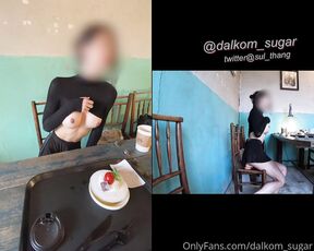 Dalkom_sugar aka dalkom_sugar - 01-28-2023 OnlyFans Video - 카ㅍㅔ에서 돌기 딜도자위 pervert38