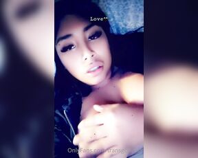 Alexis Latina tgirl aka transgodesss - 03-24-2021 OnlyFans Video - Sneak peek for tonights full jack off video of me playing with my pre cum before