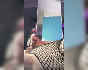 Hazel Lush aka Hazelshootsbigloads OnlyFans - Twerking, Teasing, and Cmming all over myself in a fishnet outfit watch till the end for extra