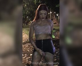 Hailyn Daniela aka Barbigirlx OnlyFans - If You See Me In The Park Like This You Would Help Me With My Big Cock Dont Forget Like 1