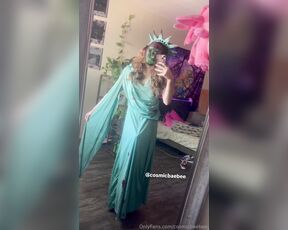 TS Dayven aka cosmicbaebee - 10-20-2024 OnlyFans Video - Lady liberty femcock , I want to pump and fill you up  throat but be