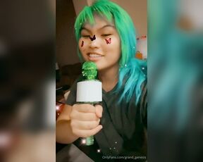 Genesis Green aka grand_genesis - 08-30-2023 OnlyFans Video - So I have a new karaoke mic now I just love singing and also you can