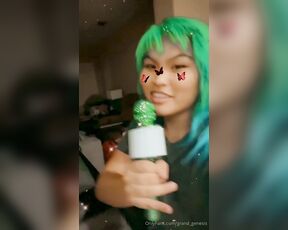 Genesis Green aka grand_genesis - 08-30-2023 OnlyFans Video - So I have a new karaoke mic now I just love singing and also you can