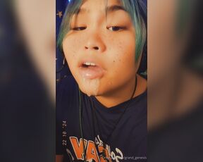 Genesis Green aka grand_genesis - 10-24-2024 OnlyFans Video - SPIT BUBBLES AND SLOBBER MAKE ME YOUR MOUTHSLUT FOREVER