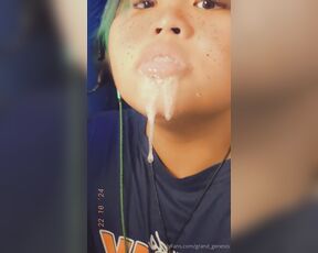 Genesis Green aka grand_genesis - 10-24-2024 OnlyFans Video - SPIT BUBBLES AND SLOBBER MAKE ME YOUR MOUTHSLUT FOREVER