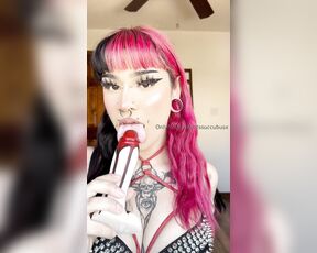 Adrian Lucero aka xtssuccubusx - 08-23-2024 OnlyFans Video - Would you let a girl with two tongues play with your cock