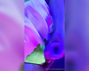 Jade Storm aka rosejadestorm - 03-05-2024 OnlyFans Video - Last nights camming being a UV neon whore absolutely dripping in cum and lube and getting