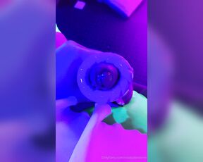 Jade Storm aka rosejadestorm - 03-05-2024 OnlyFans Video - Last nights camming being a UV neon whore absolutely dripping in cum and lube and getting