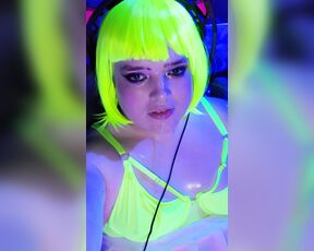 Jade Storm aka rosejadestorm - 03-05-2024 OnlyFans Video - Last nights camming being a UV neon whore absolutely dripping in cum and lube and getting