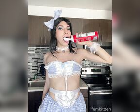 TS Femkittten aka femkittten - 09-16-2021 OnlyFans Video - Hire me as your Maid, I promise to clean everything thoroughly_5ftv