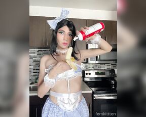 TS Femkittten aka femkittten - 09-16-2021 OnlyFans Video - Hire me as your Maid, I promise to clean everything thoroughly_5ftv