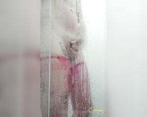 TS Coelhinha aka lilithtrans - 03-31-2021 OnlyFans Video - A shower time with red stockings, do you want it