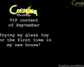 TS Coelhinha aka lilithtrans - 04-21-2023 OnlyFans Video - Trying my glass toy for the first time in my new house