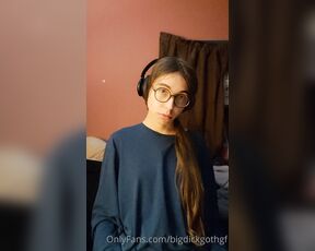 Big Dick Goth GF aka bigdickgothgf - 08-18-2022 OnlyFans Video - Me being a nerd with my tits out