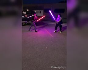 SoftBoxBoi aka boxieboii - 05-05-2023 OnlyFans Video - Having a fun lightsaber battle with psychokitty424