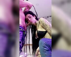 TS Taty Villada aka tatyvillada - 08-31-2022 OnlyFans Video - deep blowjob while he plays with my hair