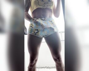 Fabyzinha Oficial VIP aka Fabyzinhaoficial OnlyFans - Good afternoon daddy, how are you On request, follow the video with these pajamas and no panties