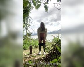 Fabyzinha Oficial VIP aka Fabyzinhaoficial OnlyFans - Good Morning! That cum went out in front of the lake Press play