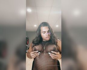 Only1JTreasure aka only1jtreasure - 03-16-2020 OnlyFans Video - Love the way my huge tits poke out of this fishnet dress