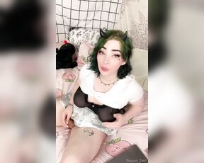 TS Teagan aka teagan_tgirl - 10-23-2024 OnlyFans Video - I feel like Im always wearing demon horns  hehehh, any last minute Halloween costume suggestions_b8q7