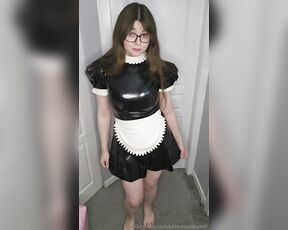 PrincessZoey aka princesszoeymtf - 06-05-2024 OnlyFans Video - My new Latex maid dress  amp playing with my favourite fuck hole as always