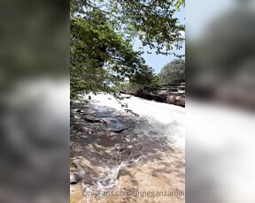 TS Anne Ganzarolli aka anneganzarolli - 01-14-2022 OnlyFans Video - waterfall bath, very cold water to cool down the heat of Brazil