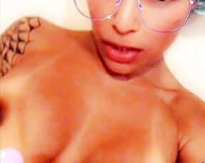 TS Foxxy aka Foxxy702 OnlyFans - Silly sexy lip syncing in the bathtub