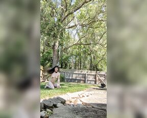 Nyxi_Leon aka nyxi_leon OnlyFans - Puppy playing in her yard!!!