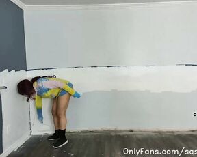 Sasha Strokes aka sashastrokes OnlyFans - BUILDING MY GREEN ROOM PART 5