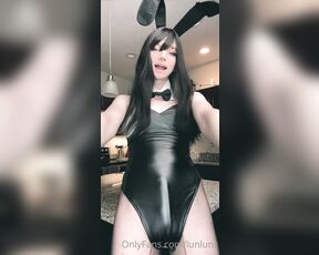 Lunluns aka lunluns OnlyFans - ASMR BUN SUIT RUBBING Just a silly little vid Bunny suit cum vid later this week kiss kiss 3