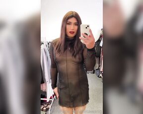 Alina Wang aka alinawang OnlyFans - Sexy walking in shiny crotchless pantyhose 1) Clear transparent high heels you can see my delicious