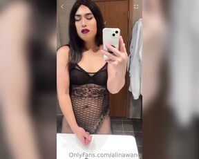 Alina Wang aka alinawang OnlyFans - Cum TOGETHER with me slowly Watch my body covered by bodystockings Stroking my shecock until