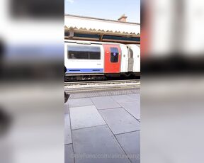 Alina Wang aka alinawang OnlyFans - Your daily pantyhose dose… black sheer pantyhose on London tube