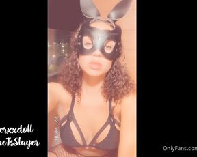 The Ts Slayer aka Thetsslayer OnlyFans - My little playboy bunny @winterxxdoll This was just a smoke break in between filming there is