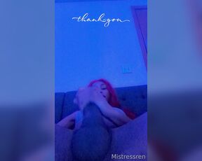 Mistress Ren aka mistressren OnlyFans - Morning jerk while sick sorry my energy isnt there haha I feel like death but