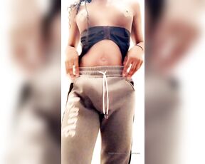 PrettyNHung aka scorpioprincess OnlyFans - Who said girls couldn’t participate in grey sweatpants season