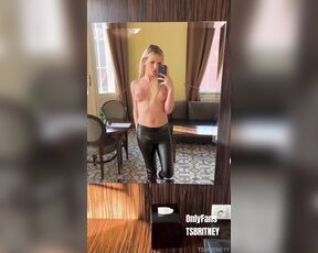 TS BRITNEY aka tsbritneyy OnlyFans - BULGE IN LEATHER