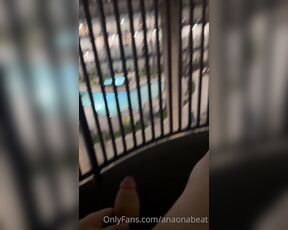 TS Anaonabeat aka anaonabeat OnlyFans - Felt a little bold and was playing on my balcony Do you like the view