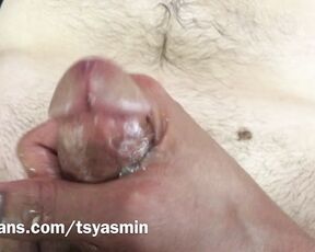 TS Yasmin Lee aka tsyasmin OnlyFans - First time he said Watch him take my big dick and you decide if hes