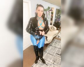 Ts Viper aka tsviper OnlyFans - God i love pvc puffer jackets, what do you think, i got these new crotchless blue