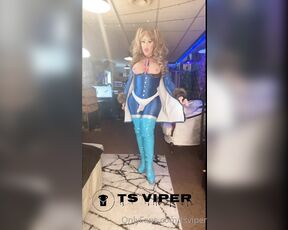 Ts Viper aka tsviper OnlyFans - Blue dress, lots off pvc new boots, love