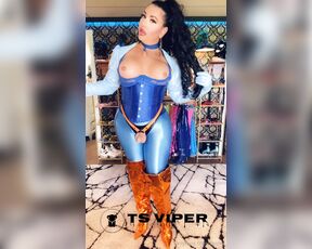 Ts Viper aka tsviper OnlyFans - New orange thigh high , boot high heel worship, nice cumshot