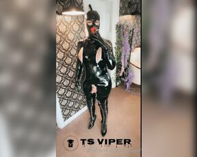 Ts Viper aka tsviper OnlyFans - New blonbe ponytail black latex hood, it feels sooo good