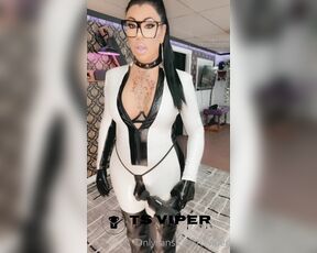 Ts Viper aka tsviper OnlyFans - New leather thigh high scrunch boots in a latex catsuit, enjoy and dont forget to support