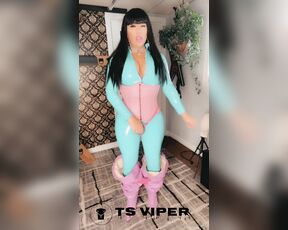 Ts Viper aka tsviper OnlyFans - New baby blue catsuit with my fav thigh high pink boots, i will do a part