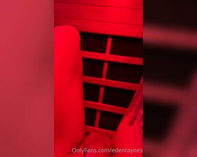 Eden Raynes aka edenraynes OnlyFans - Cum jack off in the sauna with me Had to make sure the sauna attendant couldn’t