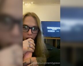 Emily Pie aka emilypiexo OnlyFans - Netflix and chill but my internet is shit so I just give you a blowjob instead