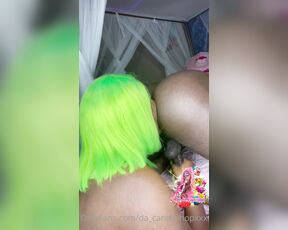 LalaAmorixxx aka da_candyshopxxx OnlyFans - Lime Green Series Draining Him From The Back