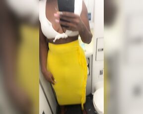 Thickaxxxmashay aka thickaxxxmashay OnlyFans - Watchu doin if you walk in the airplane bathroom and saw what I had under